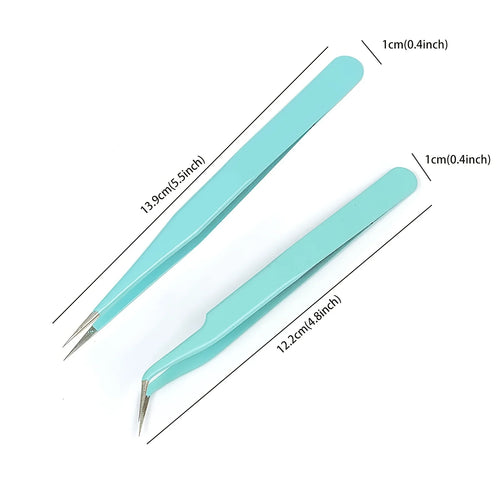 Pinzas de Precisión de Acero Inoxidable Macaron para Manualidades y Pegatinas