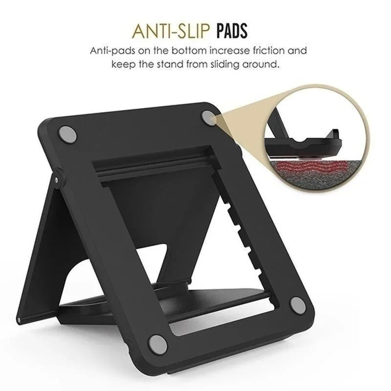 Soporte Plegable Ajustable para Teléfono y Tablet – Compacto y Antideslizante