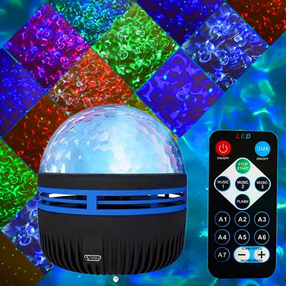 USB Galaxy Projector Aurora – Night Light with Remote Control