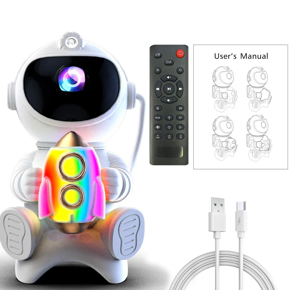 Astronaut Galaxy Projector™ – Night Sky Lamp with Bluetooth Speaker