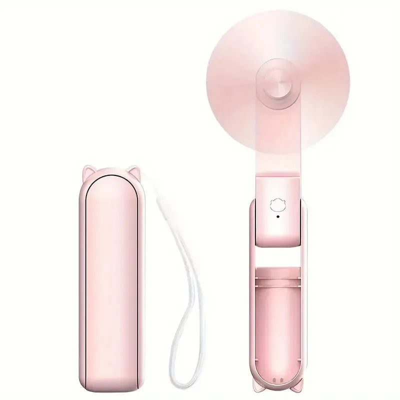 Mini Ventilador Portátil Recargable USB – 3 Velocidades, Plegable y Compacto