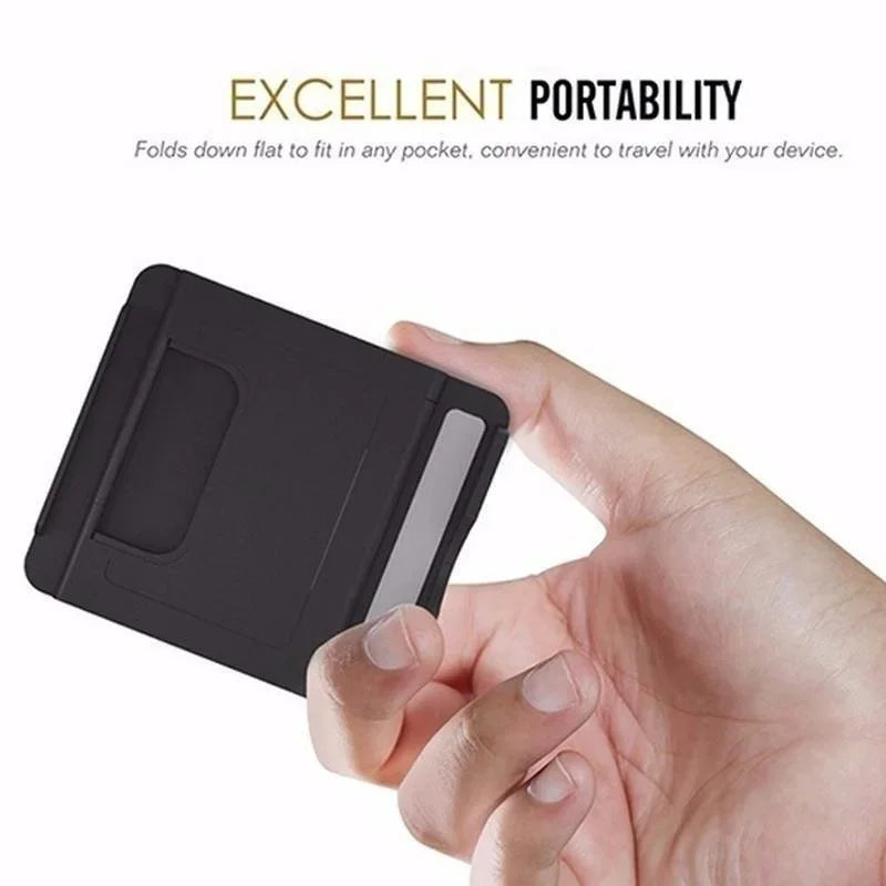 Soporte Plegable Ajustable para Teléfono y Tablet – Compacto y Antideslizante