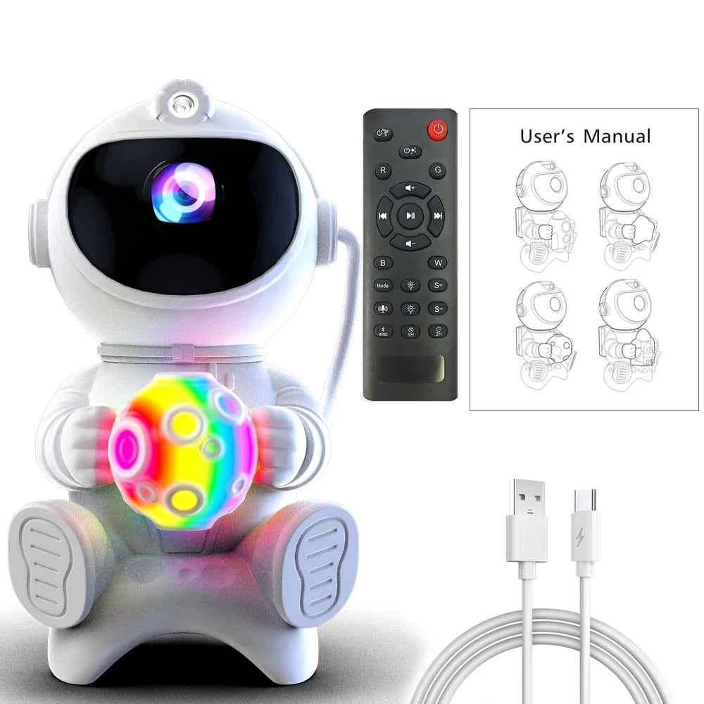 Astronaut Galaxy Projector™ – Night Sky Lamp with Bluetooth Speaker