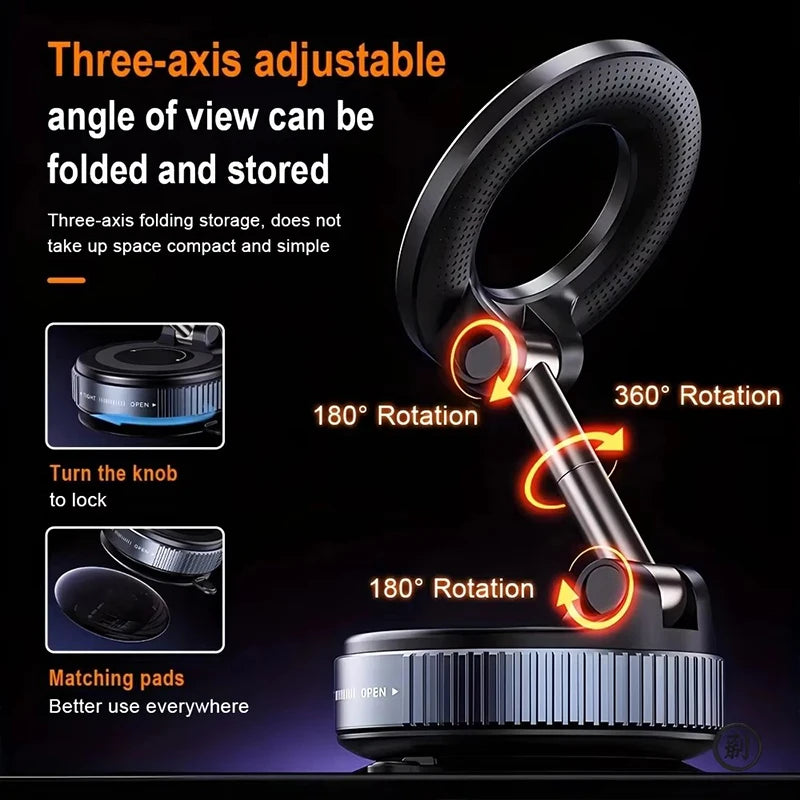 360° Magnetic Phone Mount – Strong Suction & Universal Fit