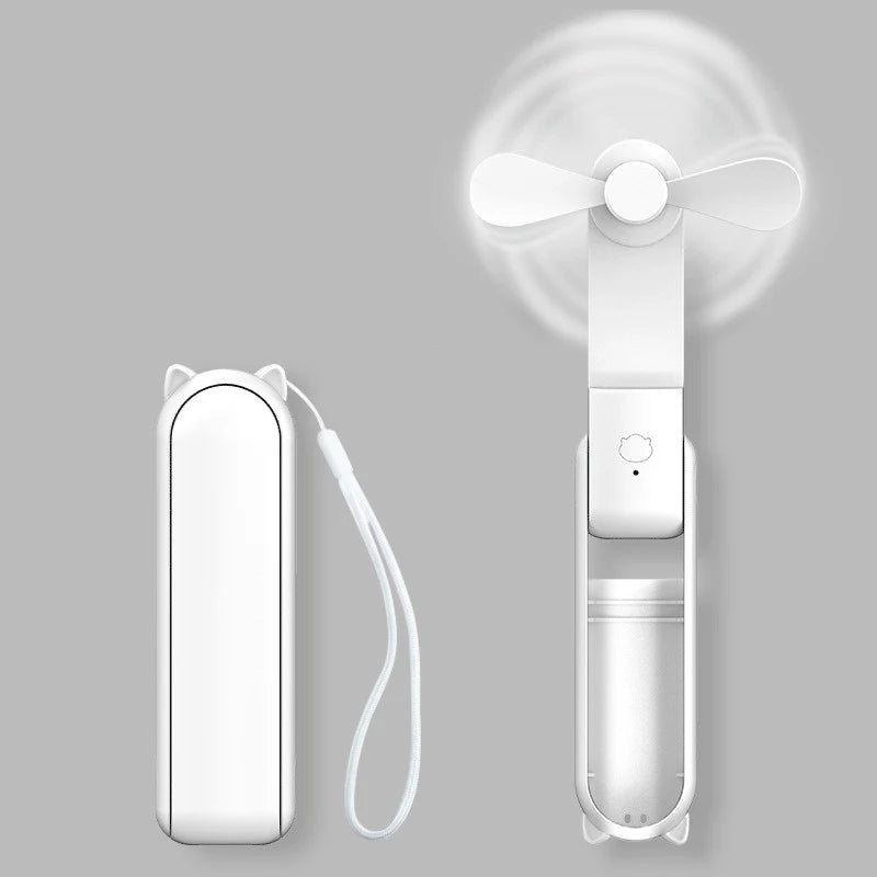 Mini Ventilador Portátil Recargable USB – 3 Velocidades, Plegable y Compacto