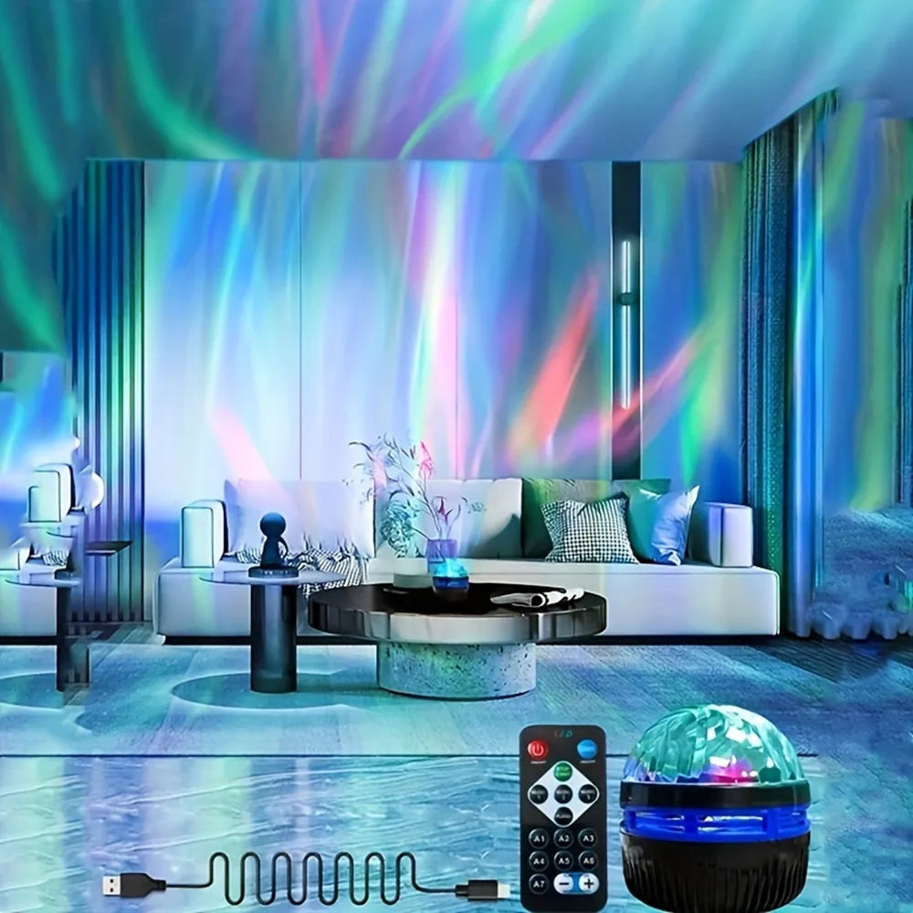 USB Galaxy Projector Aurora – Night Light with Remote Control