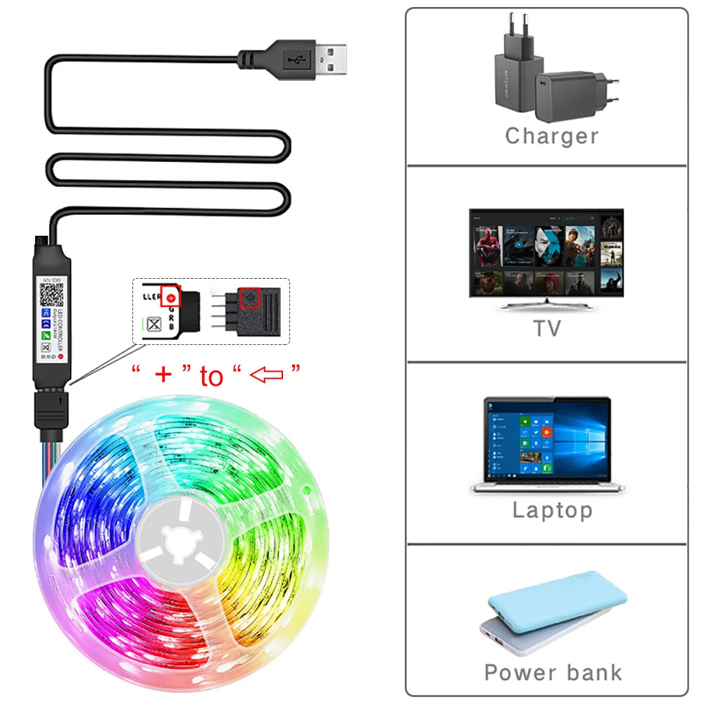 Smart RGB LED Strip light — App Control