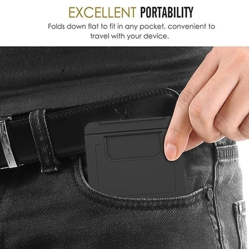 Soporte Plegable Ajustable para Teléfono y Tablet – Compacto y Antideslizante