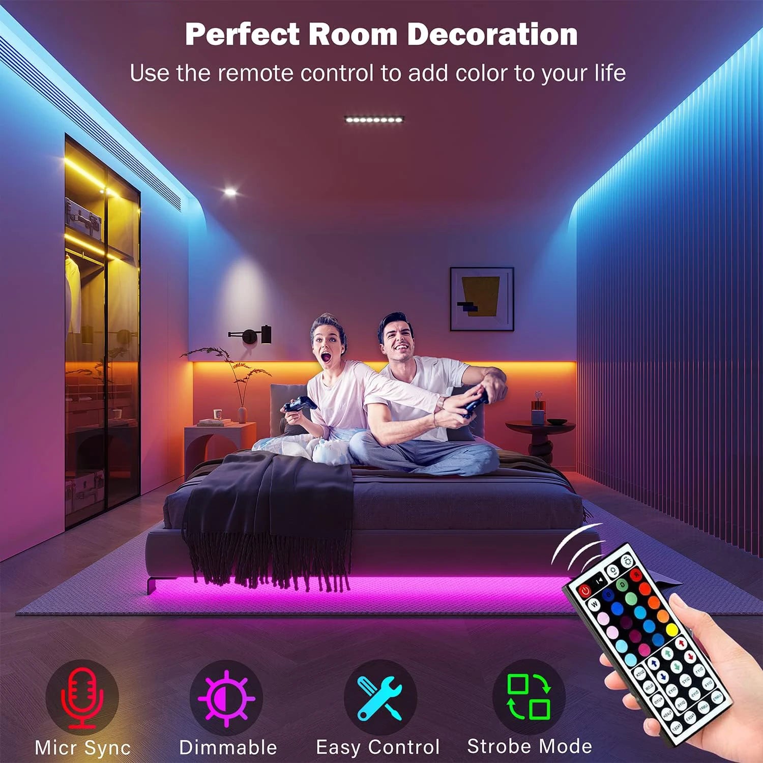 Smart RGB LED Strip light — App Control