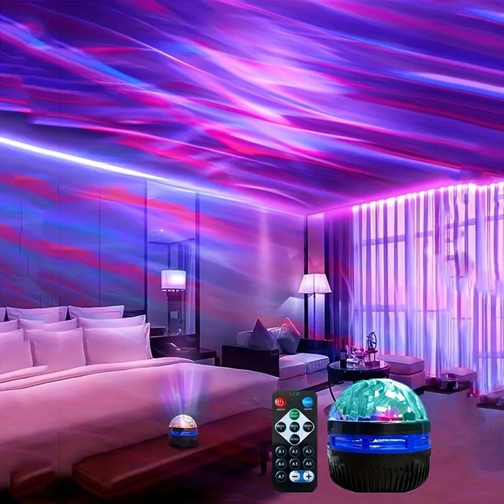 USB Galaxy Projector Aurora – Night Light with Remote Control